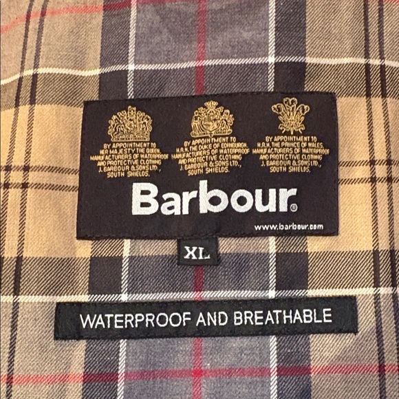 Vintage Barbour Beaufort Jacket Dark Blue Hooded Raincoat A960 XL - Picture 12 of 15